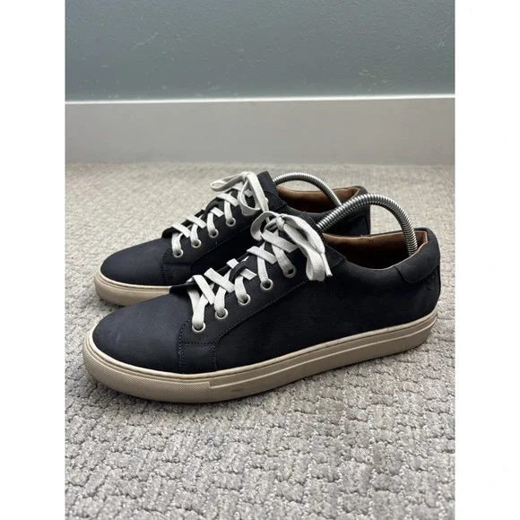 Peter Millar Crown Suede Leather Sneakers Blue Shoes Mens Size 11 - Picture 1 of 8